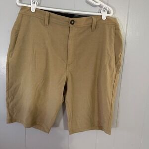 Volcom Surf & Turf Hybrid Shorts Mens 36 Tan 4-Way Stretch Chino Boardshorts